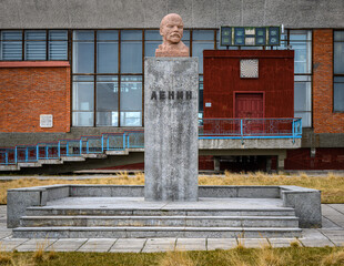 The ruins of Pyramiden in the Svalbard archipelago