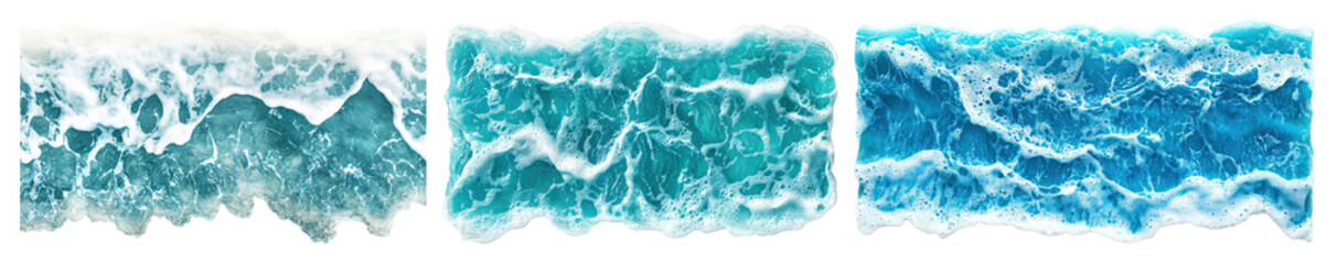 PNG Vibrant ocean wave textures displayed, element set on transparent background