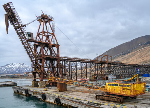 The ruins of Pyramiden in the Svalbard archipelago