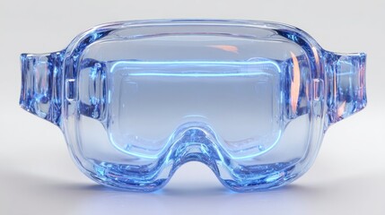Clear Blue Protective Goggles with Transparent Lens and Adjustable Straps for Safety and Comfor