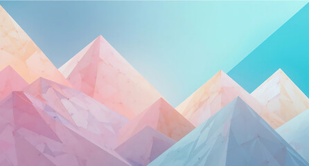 Minimal Geometric Triangle Background with Soft Pastel Gradients