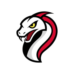 glitch art snake head mascot logo vector art