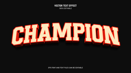 Champion text effect, old style text
