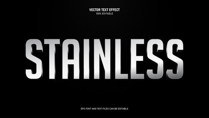 Stainless 3d text effect