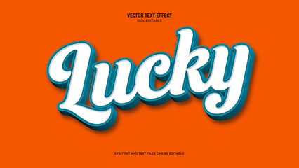 Lucky 3d text style editable text effect