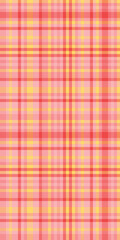 Vibrant pastel pink and yellow plaid pattern.  Perfect for textile design, backgrounds, or website templates. This cheerful, seamless texture evokes feelings of warmth and optimism.