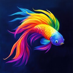 Fototapeta premium Colorful Rainbow Fish