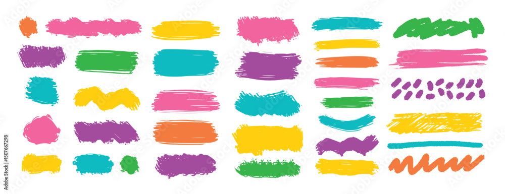 Poster brush paint background frame box. color stroke brush paint for text box square frame. vector hand dr
