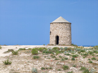 Fototapeta premium Panorama of Lefkada near Agios Ioannis beach, Greece