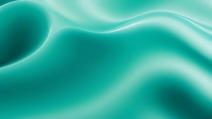 Obraz premium Bright cyan and mint green liquid gradient with smooth, airy flow fresh, modern, and clean