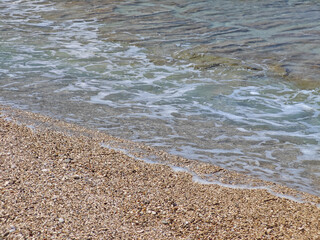 Panorama of Lefkada near Agios Ioannis beach,  Greece