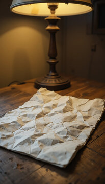 interior of a hotel room, lamp and paper teksture 
