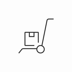 warehouse trolley icon sign vector