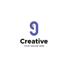 Minimalist music logo, a logo with letter G and earphone for your brand