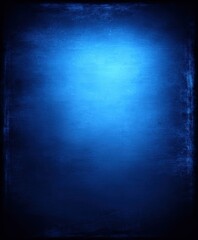Deep Blue Grunge Background With Spotlight Effect