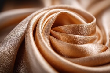Closeup Golden Silk Fabric Texture
