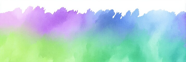 Abstract Watercolor Background In Gradient Green Blue And Purple Colors