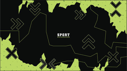 Sport Background with Grunge Torn Edge and Directional Arrows for Dynamic Poster Design
