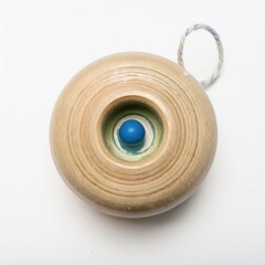 Wooden Yo-Yo Isolated on White Background