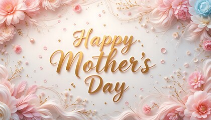 Elegantly Floral Mother's Day Greeting Card Design, A gentle tribute