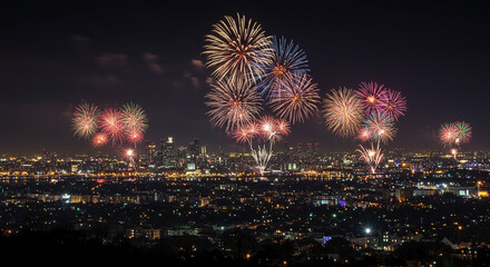 New Year with lots of fireworks