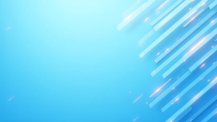 Modern Blue Background with Dynamic Light Streaks and Geometric Patterns