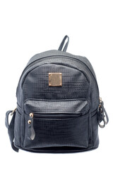 Naklejka premium Women's urban backpack isolated on white