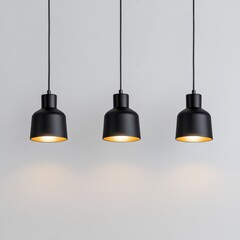 Obraz premium Modern Minimalist Pendant Lights in Black for Contemporary Interior Design