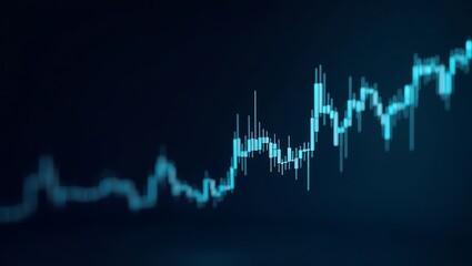 Digital financial chart symbolizing market trends and economic analytics