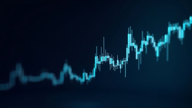 Digital financial chart symbolizing market trends and economic analytics - Powered by Adobe