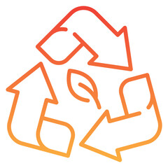 Recycle Symbol Gradient Icon