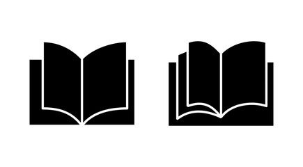 Book icon vector. open book sign and symbol. ebook icon