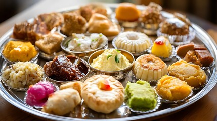 Assorted sweet treats arranged on a platter.