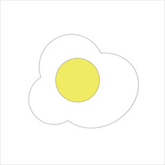 fried egg vector illustration