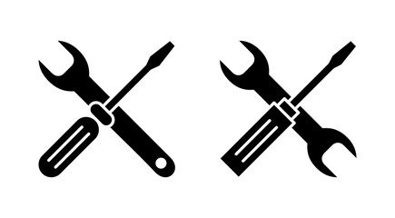 Repair tools icon vector. tool sign and symbol. setting icon. Wrench and screwdriver. Service