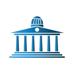 Bank building icon design template
