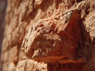 Close Up View Of Ancient Stone Wall
