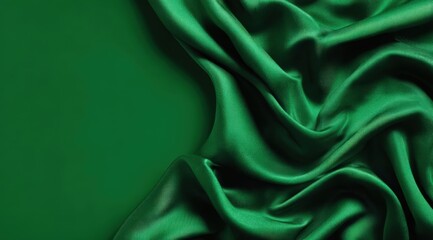 Obraz premium Draped Green Fabric Texture
