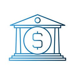 Bank building icon design template