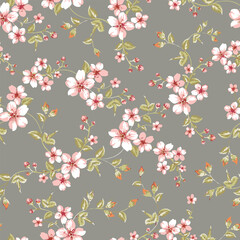 Art vintage little floral pattern