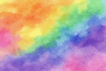 Abstract Rainbow Glitter Watercolor Background