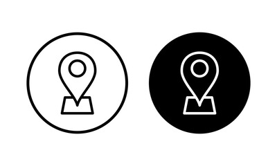 Fototapeta premium Address icon vector illustration. home location sign and symbol. pinpoint
