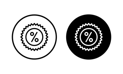 Discount icon vector illustration. Discount tag sign and symbol
