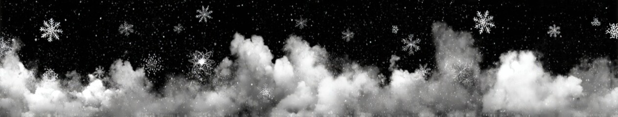 Abstract Black And White Winter Cloudscape
