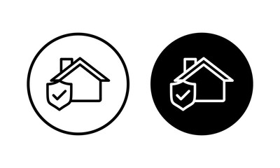 home insurance icon vector illustration. home protection sign and symbol
