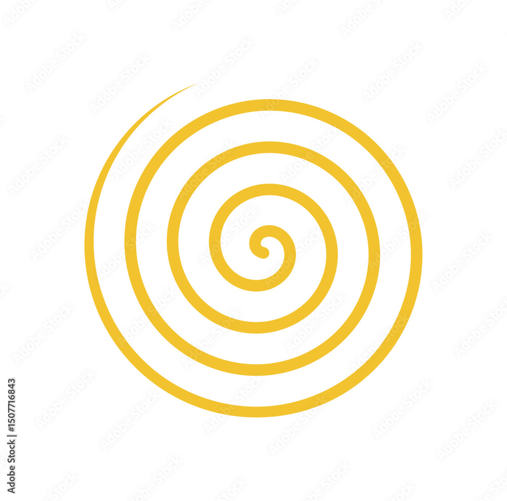 Wall mural brutalist abstract spiral icon. minimalistic shape and modern element. this geometric decoration fea