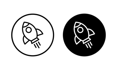 Rocket icon vector illustration. Startup sign and symbol. rocket launcher icon