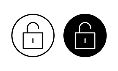 Unlock icon vector illustration. Unlock sign and symbol. unlocked padlock icon
