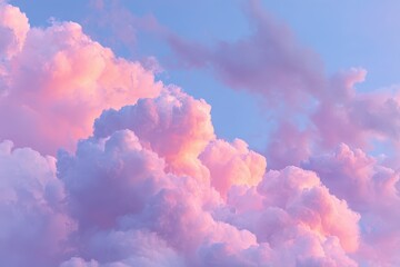 Pastel Pink Sunset Cloudscape