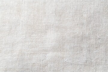 Closeup White Fabric Texture With Beige Thread